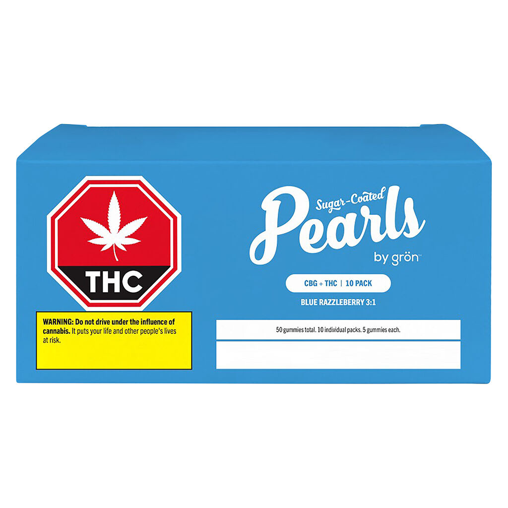 Pearls - Blue Razzleberry 3:1 CBG:THC - Blue Razzleberry 3:1 CBG/THC 10x5 Pack Soft Chews